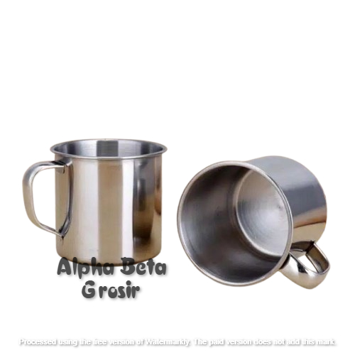 MUG GELAS KOPI MURAH / MUG GELAS KOPI STAINLESS / CANGKIR KOPI STAINLESS