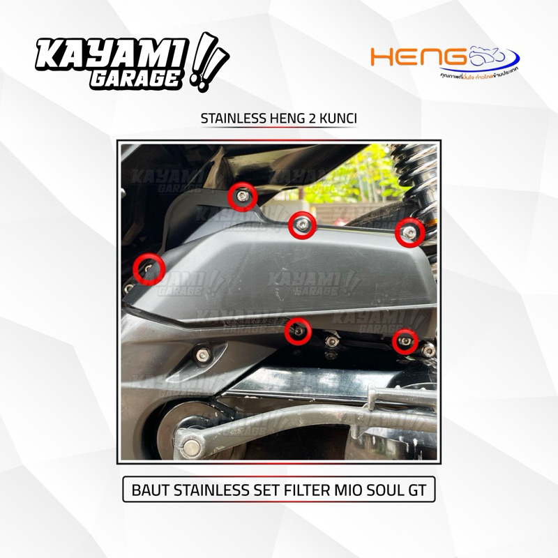 Baut stainless set cover filter mio soul GT