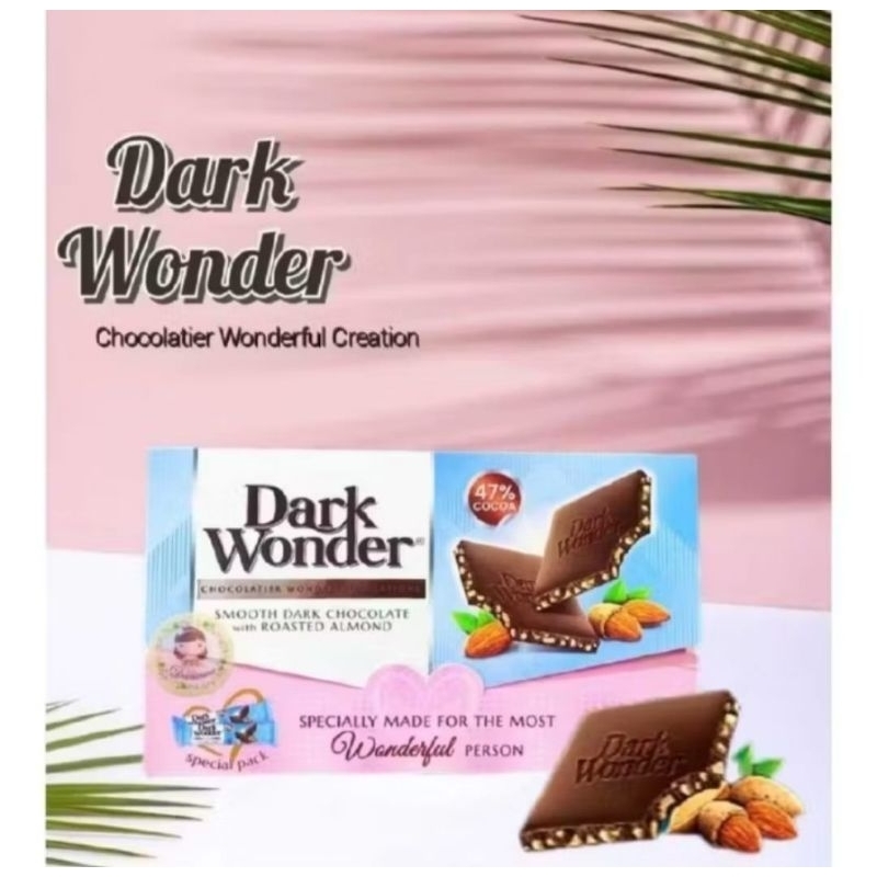 

Dark Wonder Cokelat Hitam Almond Panggang Spesial Pack 2x56gr (exp Novembee 2025)