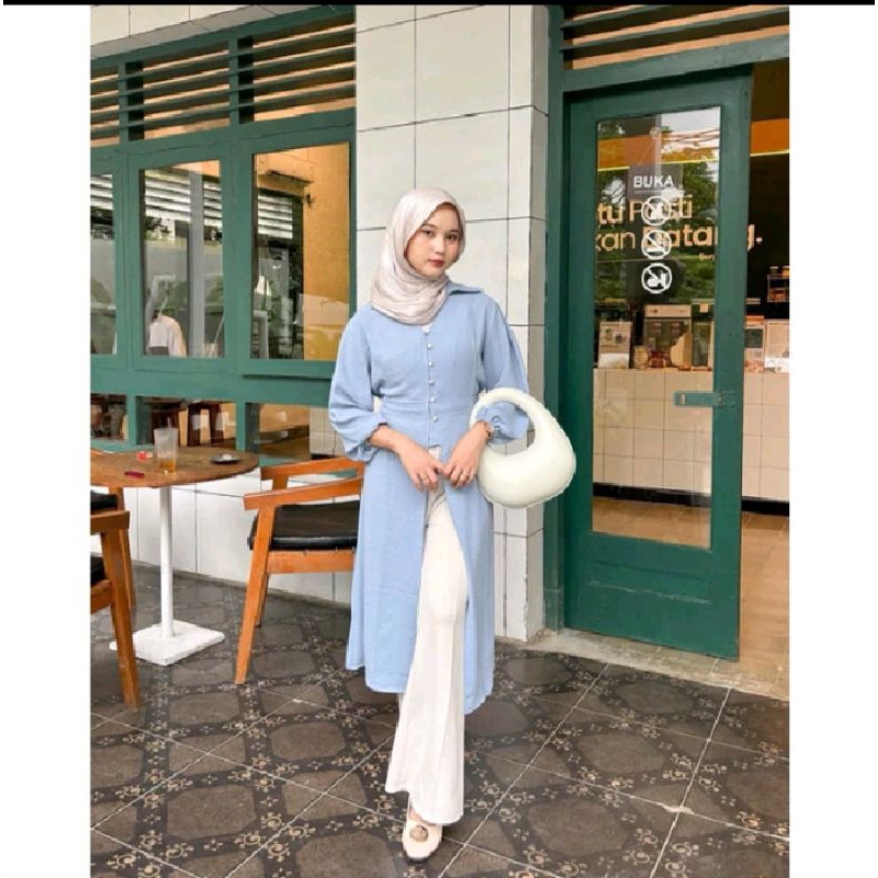 READY-ZIA TUNIK / AYRIN TUNIK KARET BELAKANG OOTD RAYA BAJU LEBARAN MUAT JUMBO OOTD RAYA