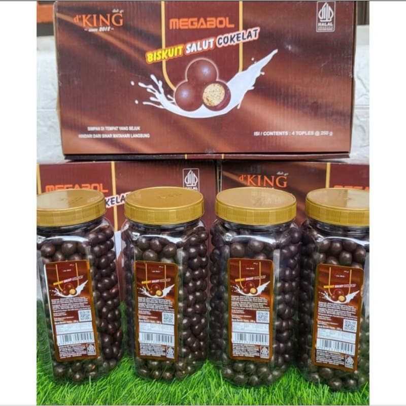 

❣️Arvinsa❣️D'King Megabol Coklat 1 box isi 4 Toples