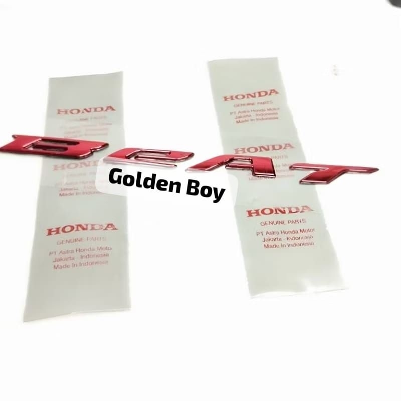 Emblem Logo Timbul Honda Beat Merah Beat Deluxe Beat Led Original