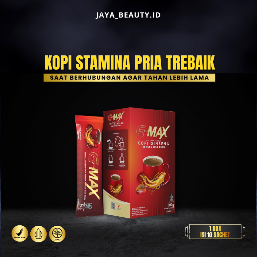 

KOPI STAMINA PRIA DEWASA TAHAN LAMA ORIGINAL BPOM GMAX KOPI EXTRA GINGSENG 10 SACHET DARI HERBAL ALAMI BERKUALITAS & pembesar penis pria pembesar alat vital pital pria ampuh permanen cepat