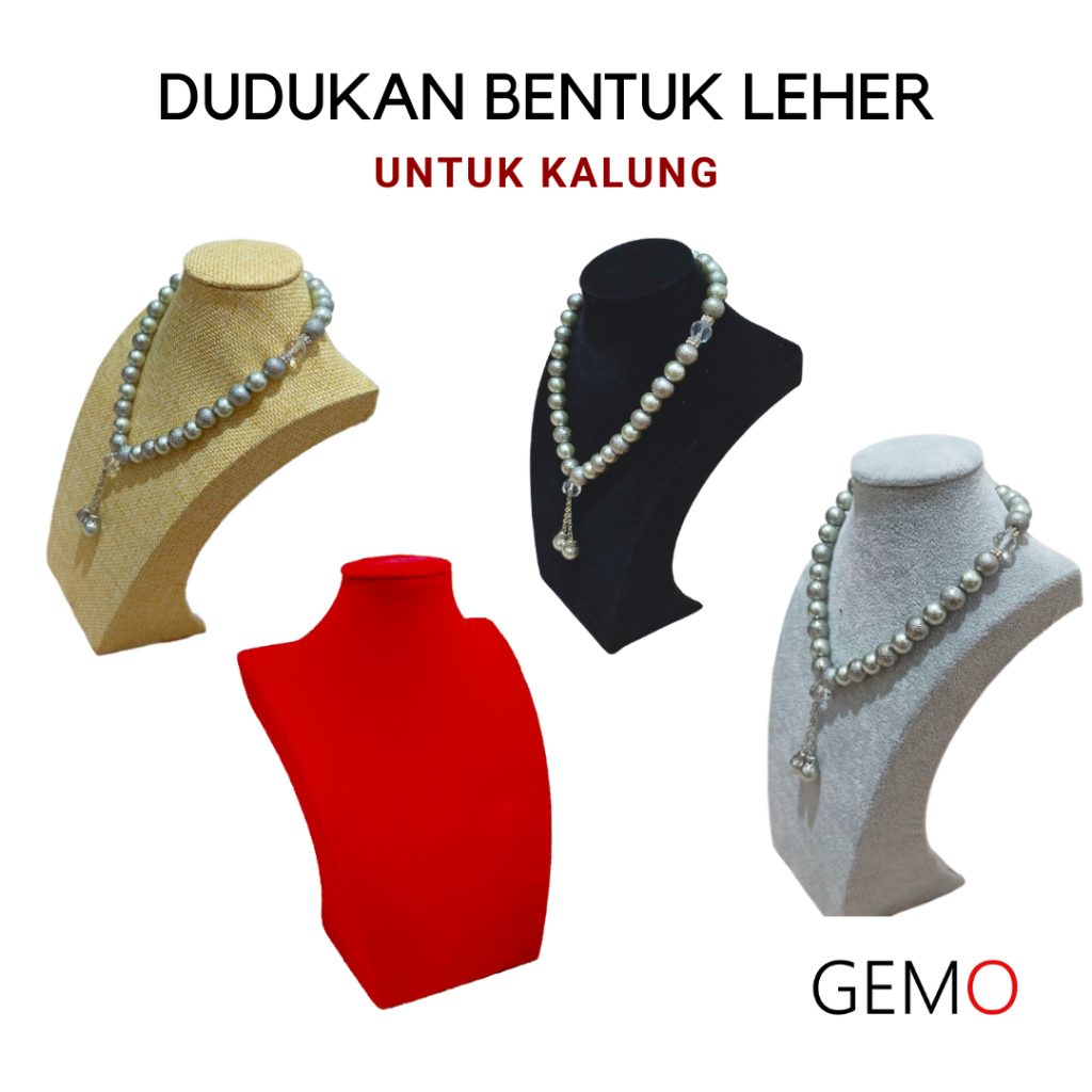 Dudukan Display Kalung Necklace Perhiasan Berbentuk Leher  / Alat Peraga Jewelry untuk  Etalase Toko