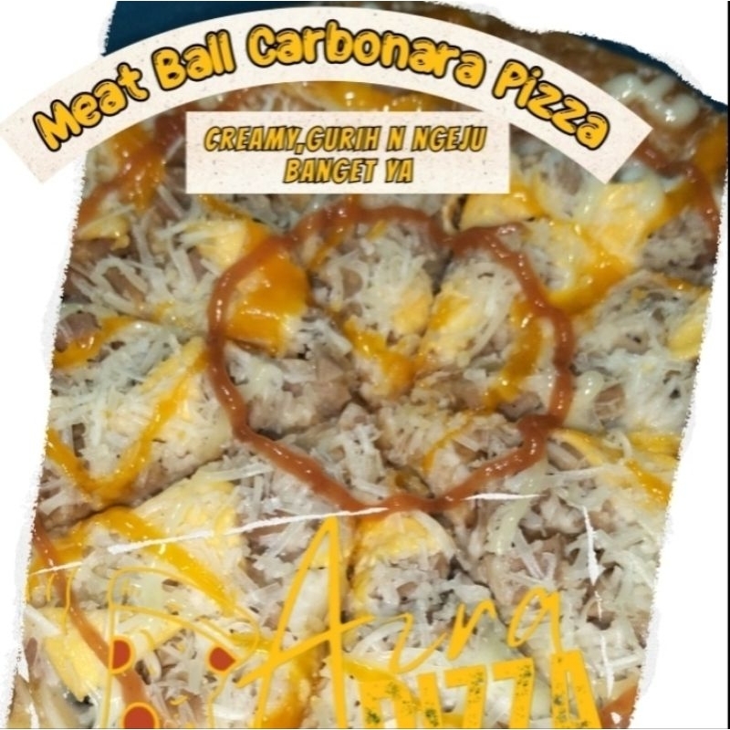 

Meat Ball Carbonara Pizza