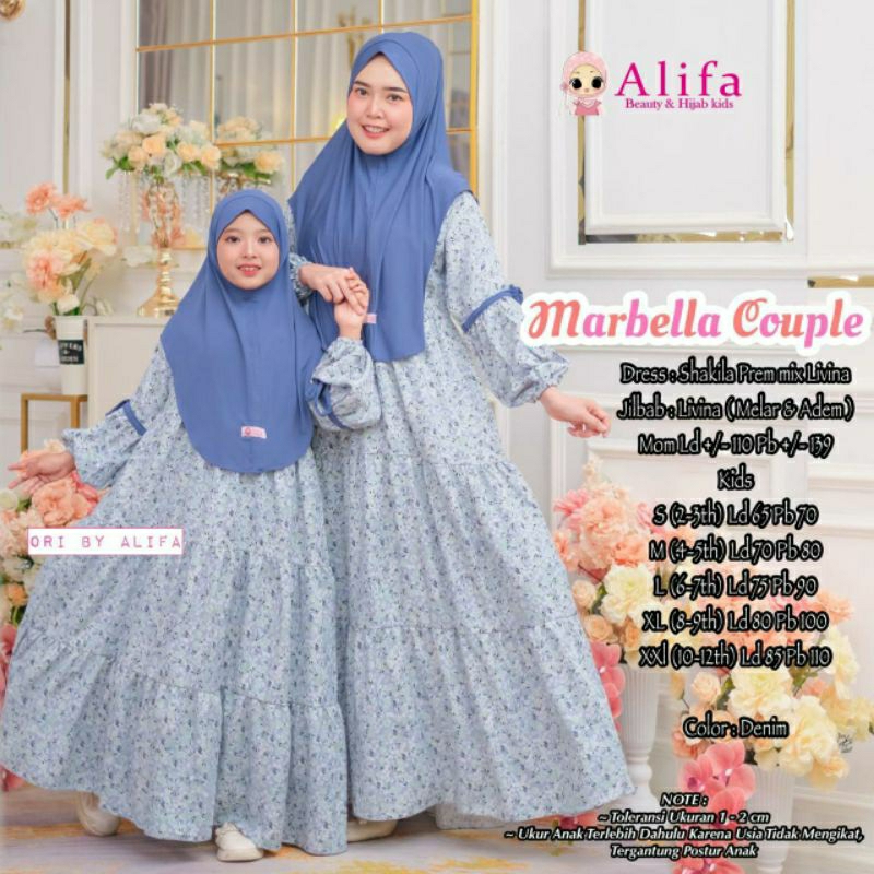 Marbella Couple Gamis Ibu dan Anak Perempuan Ori Alifa