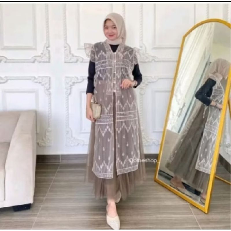 Outer New brukat Kondangan / Outer brukat pesta  hari raya