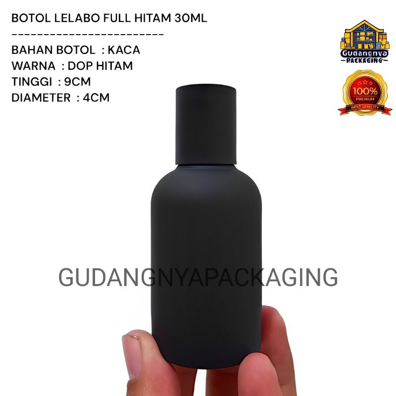 Botol Parfum Le Labo Full Hitam 30ML Drat - Botol Parfum Kosong Le Labo - Botol Le Labo 30ML Drat