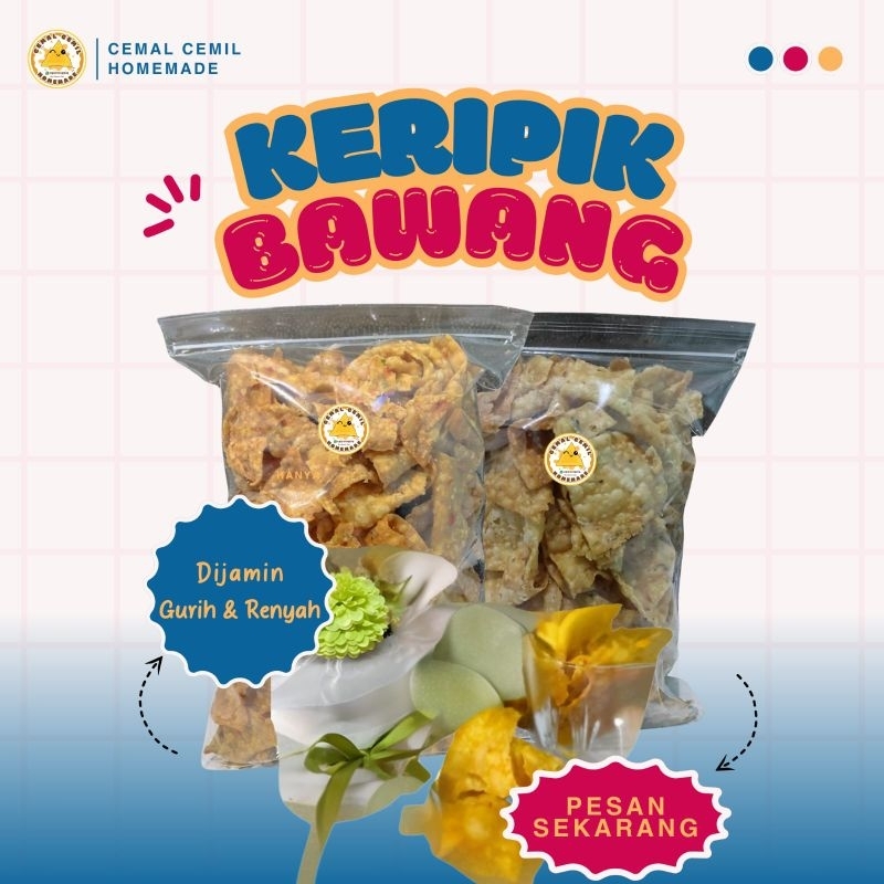 

Keripik Bawang original gurih & pedas