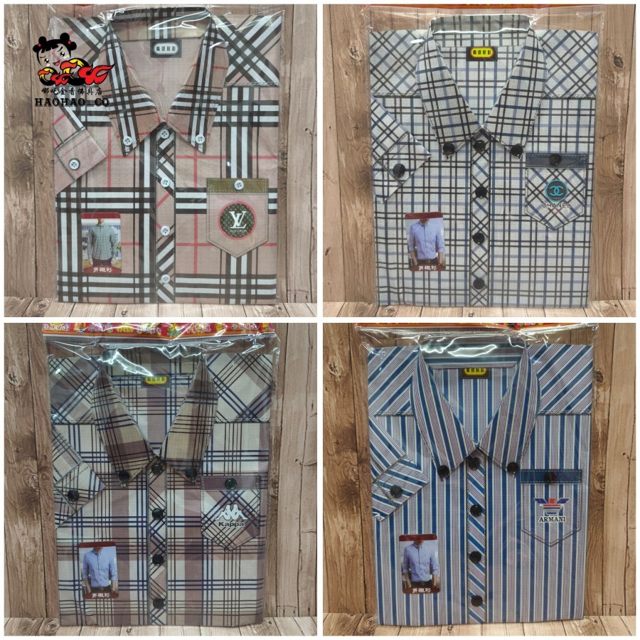 Kertas Sembahyang Baju Kemeja Lengan Panjang Pria / Cowo / Laki - Laki Lengan Panjang Untuk Sembahya