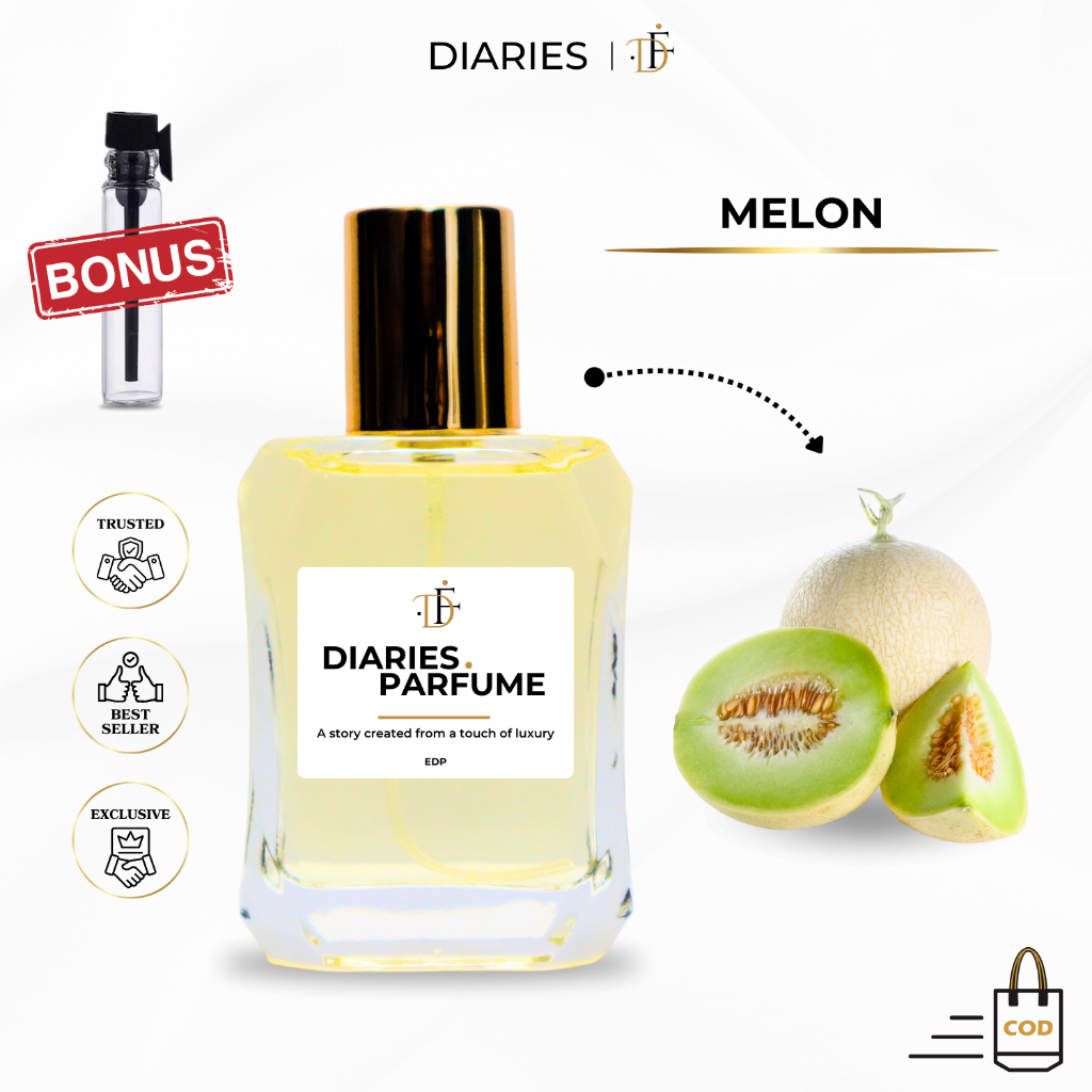 Diaries Parfum Pria Wanita Unisex Aroma BUAH MELON – Wangi Segar Manis & Tahan Lama | EDP Original