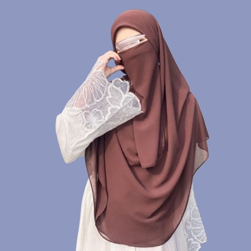 Segiempat oval | hijab set cadar Aeheejab