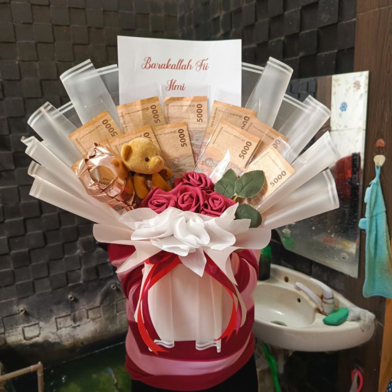 

buket uang kosong READY + plastik + kartu ucapan+kerdus