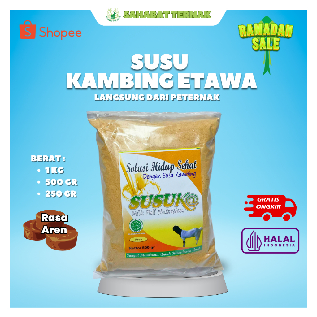 

Susu Kambing Etawa Susuka Rasa Gula Aren
