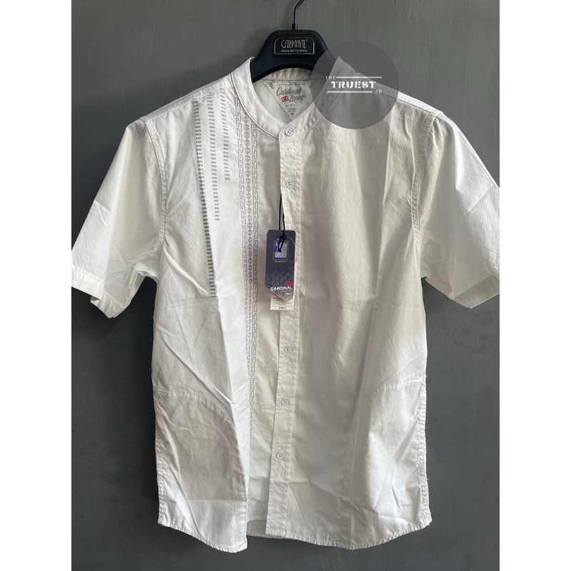 Kemeja Koko Putih Cardinal Original | Kemeja Koko Cardinal Lengan Pendek | Kemeja Koko Putih | Baju 