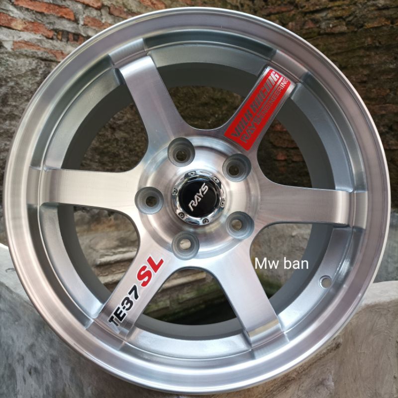 velg te37 r15 pcd 5x114 polish