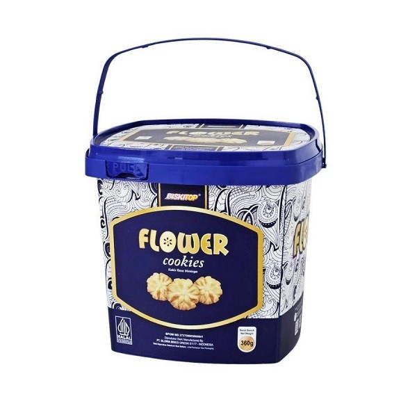

BISKITOP BISKUIT FLOWER COOKIES 360GR / KUE LEBARAN