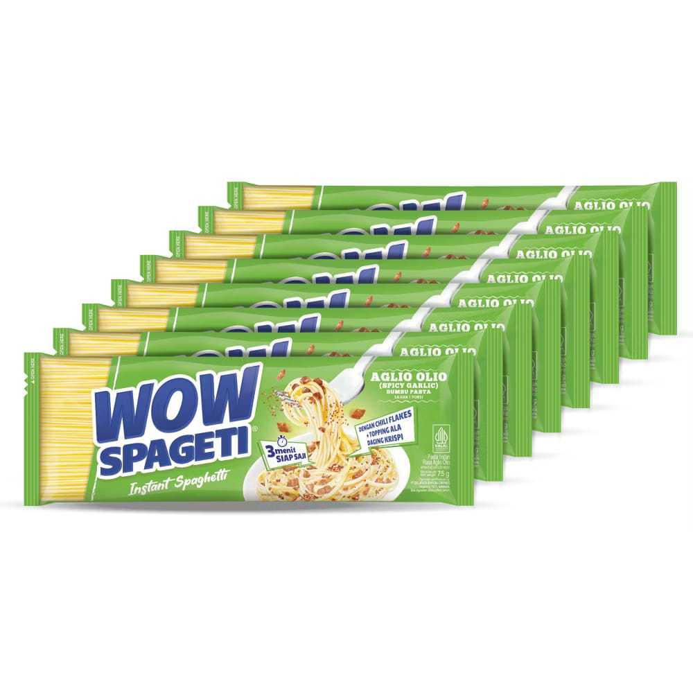 

paket 8 pasta wow spageti aglio olio terbaru