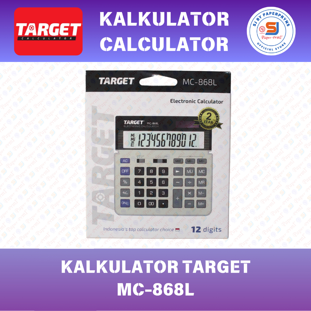 

Kalkulator Target MC-868L - Desk Calculator - 12 Digit [ORIGINAL]