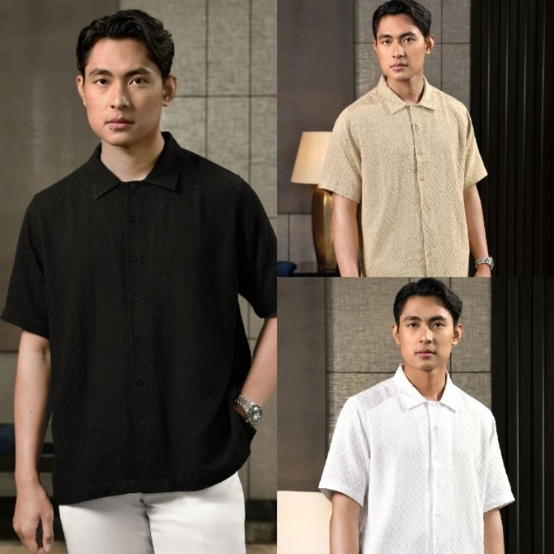 Tiama Short Sleeve Shirt Heymale, kemeja koko raya collection lebaran heymale