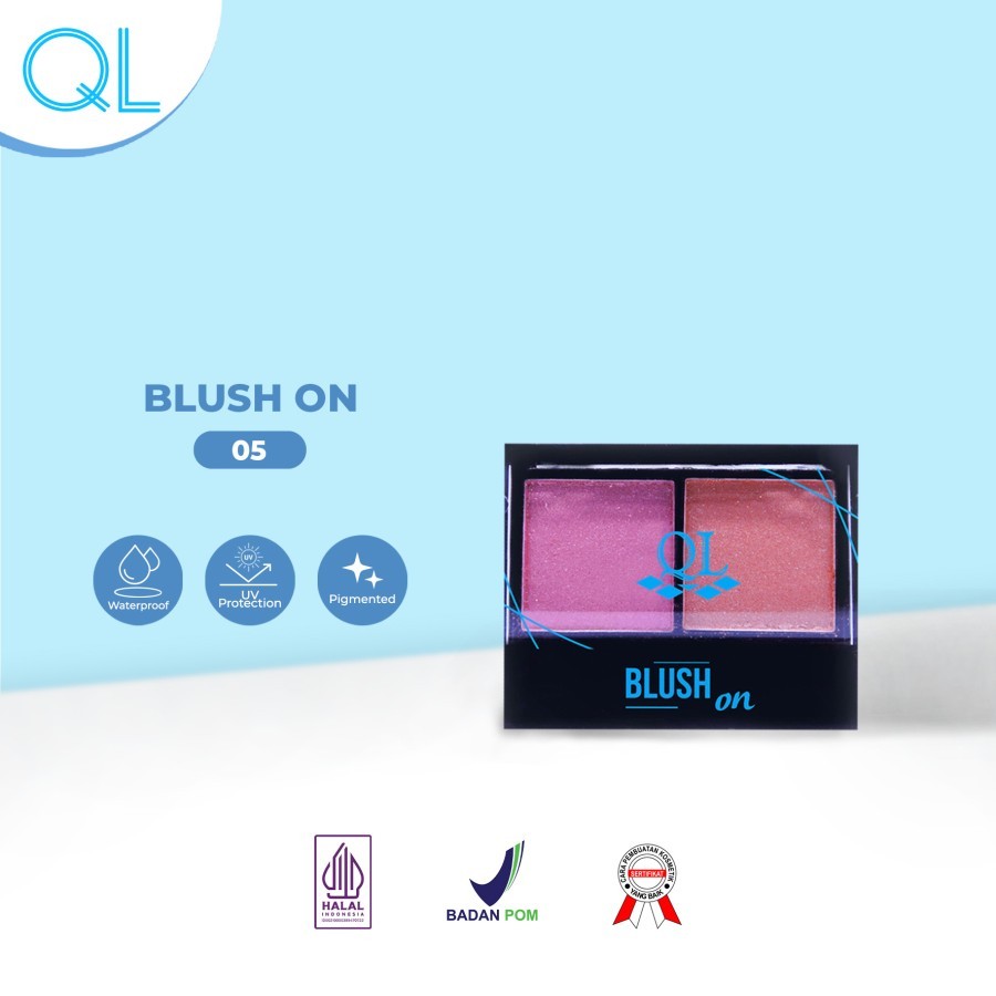 QL Cosmetic Blush On Orange & Pink - 10 gr