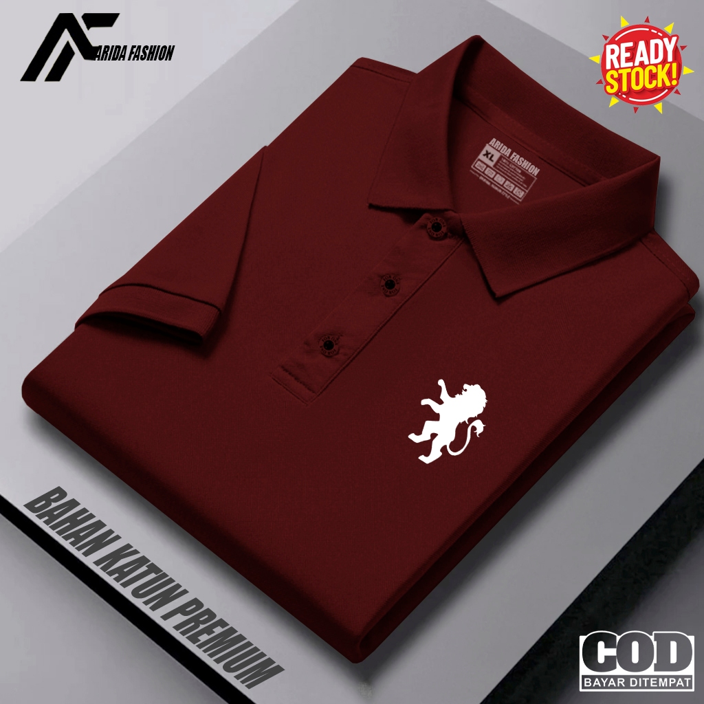 PROMO .. T-shrit POLO kerah Giordano Putih Kaos Kerah Dewasa Shirt / Kaos Kerah Wangki Pria Polo Uni