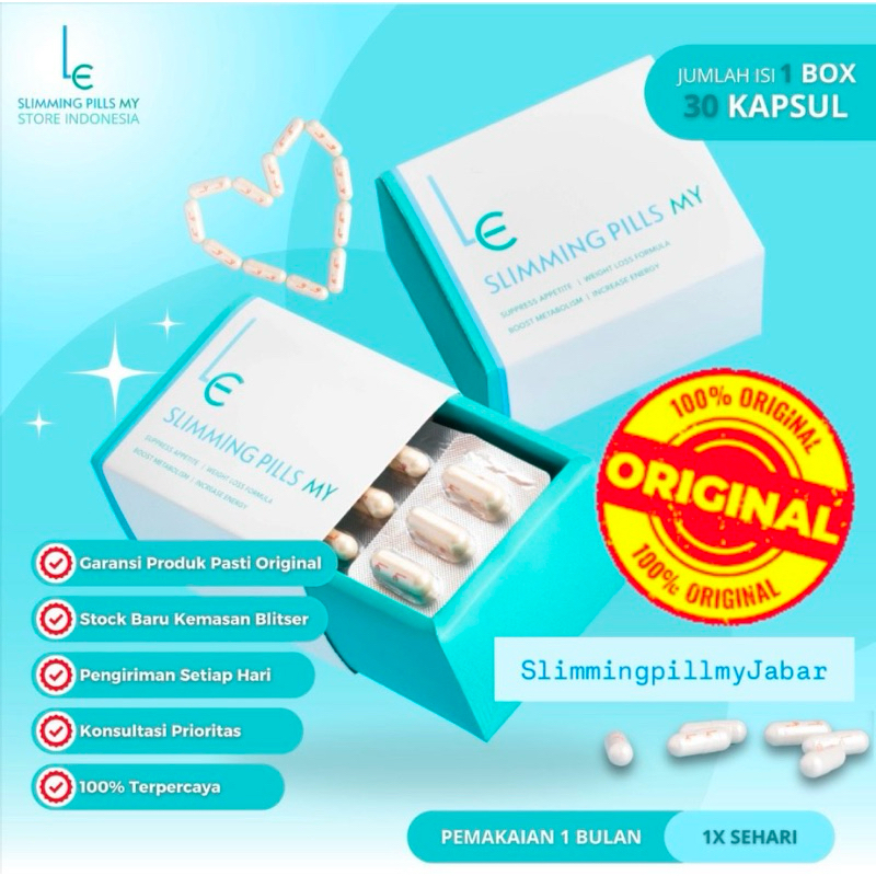Slimming Pill MY | MY SLIM Original | 100% Herbal Pelangsing Ampuh | 1 Box + Free Gift