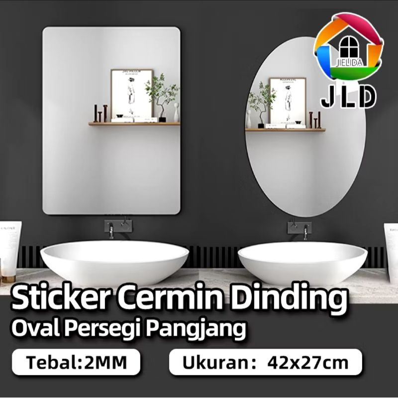 Stiker Cermin Dinding Tempel Anti Pecah