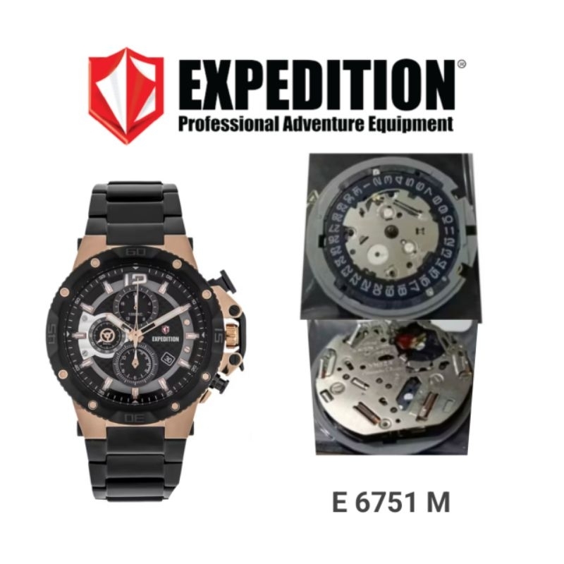 Mesin Jam Tangan Expedition E6751M Original