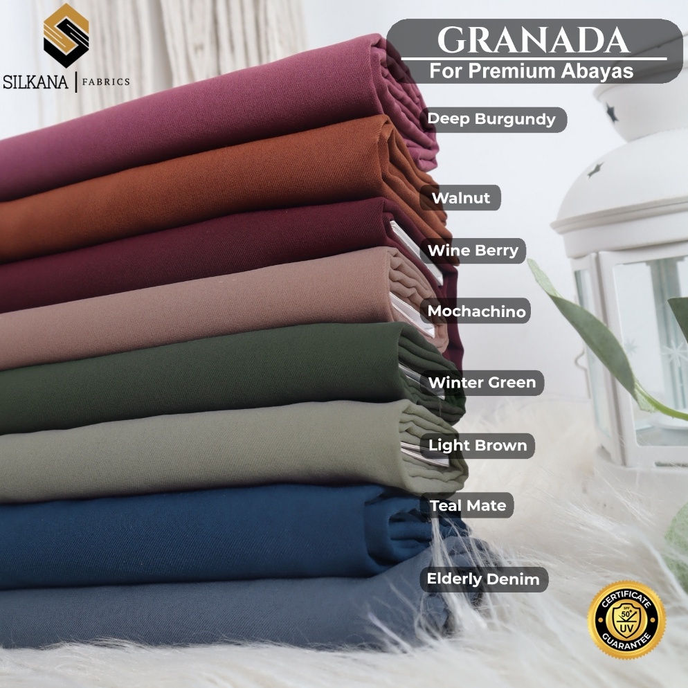 KODE P83T KAIN ABAYA GRANADA ANTI UV SPF 5 by SILKANA FABRICS