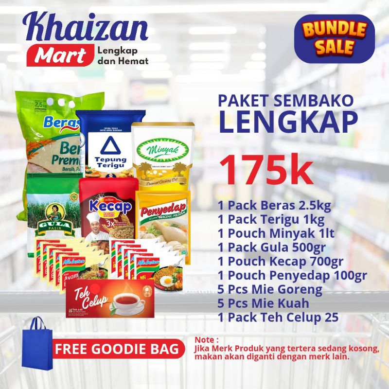 

Khaizan Mart Paket Sembako Lengkap 175k