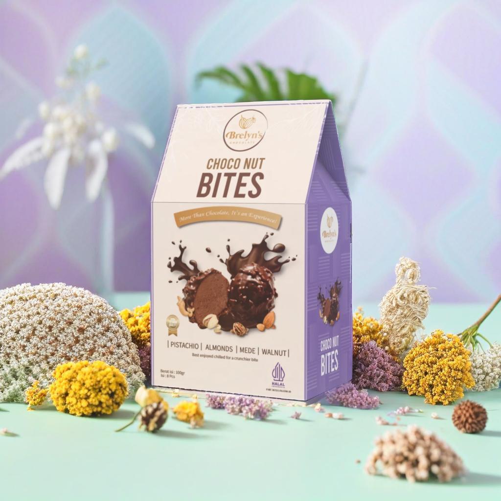 

Brelyn's Chocolate : Choco Nut Bites (Cokelat isi Kacang Pistachio, Mede, Almond, Walnut, dan Kurma)