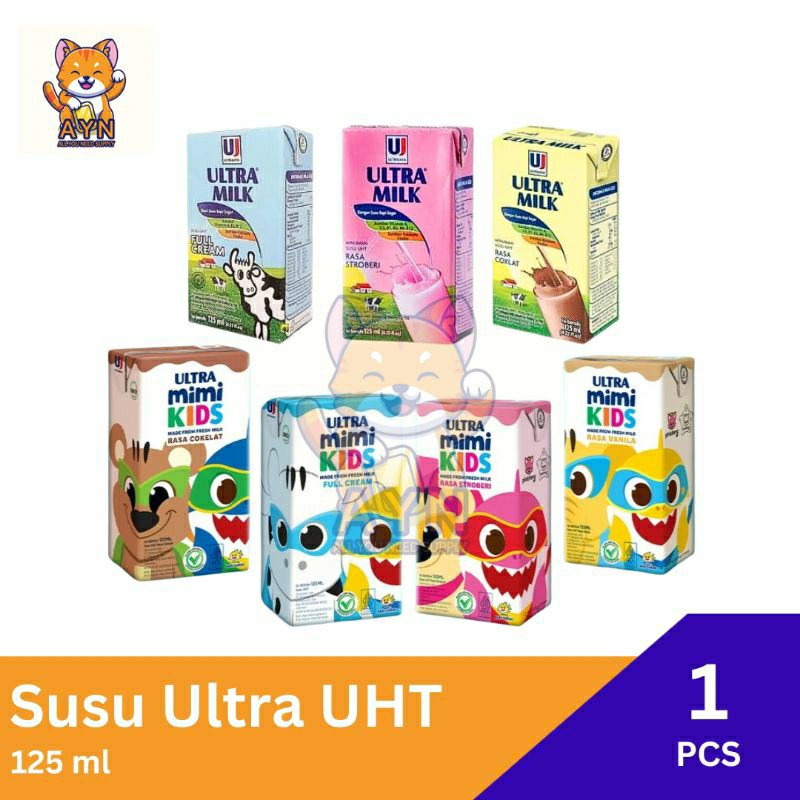 

Susu UHT Ultra Jaya Milk 125 ml Cokelat / Strawberry / Full Cream / Mimi Kids