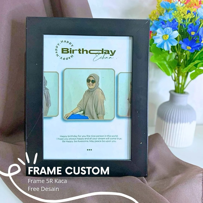 Free Box Allura Frame Bingkai Foto Aesthetic Kado Ulang Tahun Cewek Gift Wisuda [ FREE BOX] Frame 5R