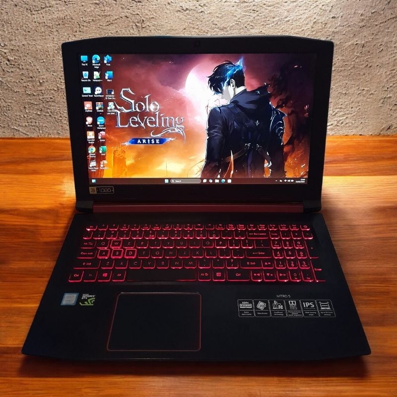 acer gaming nitro 5 core i7 gen 7th ram 8 ssd nvme 256 hdd 1tera nvidia GTX 1050ti 4gb ddr5 layar 15