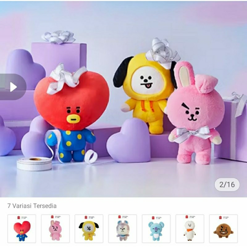 DOLL MINISO X BT21 9 INC SIZE MEDIUM 1JT% OFFICIAL