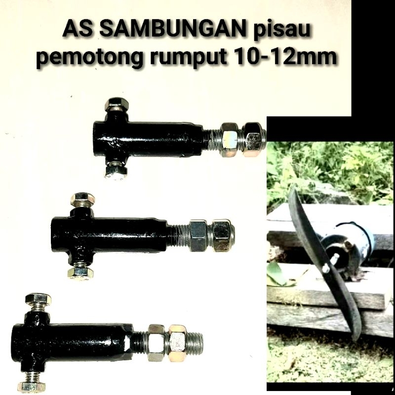sambungan as ,untuk dinamo pencacah rumput ,lubang 10-12mm