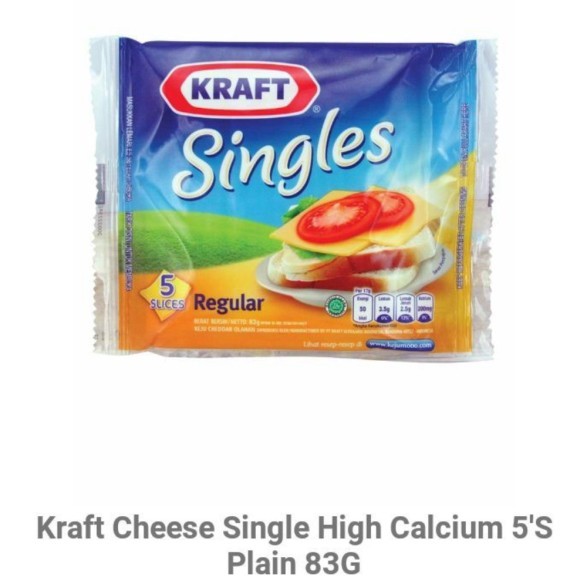 

Keju Kraft Singles Slice 83 Gram