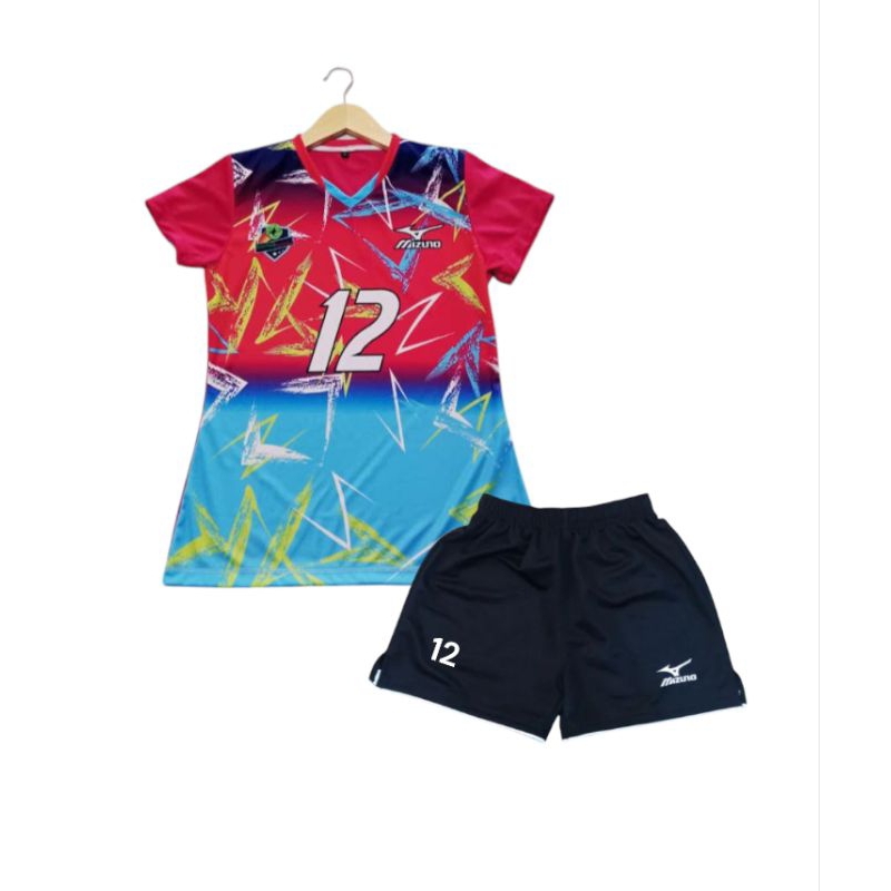 Set kaos voli pullprinting baju bola voli wanita printing