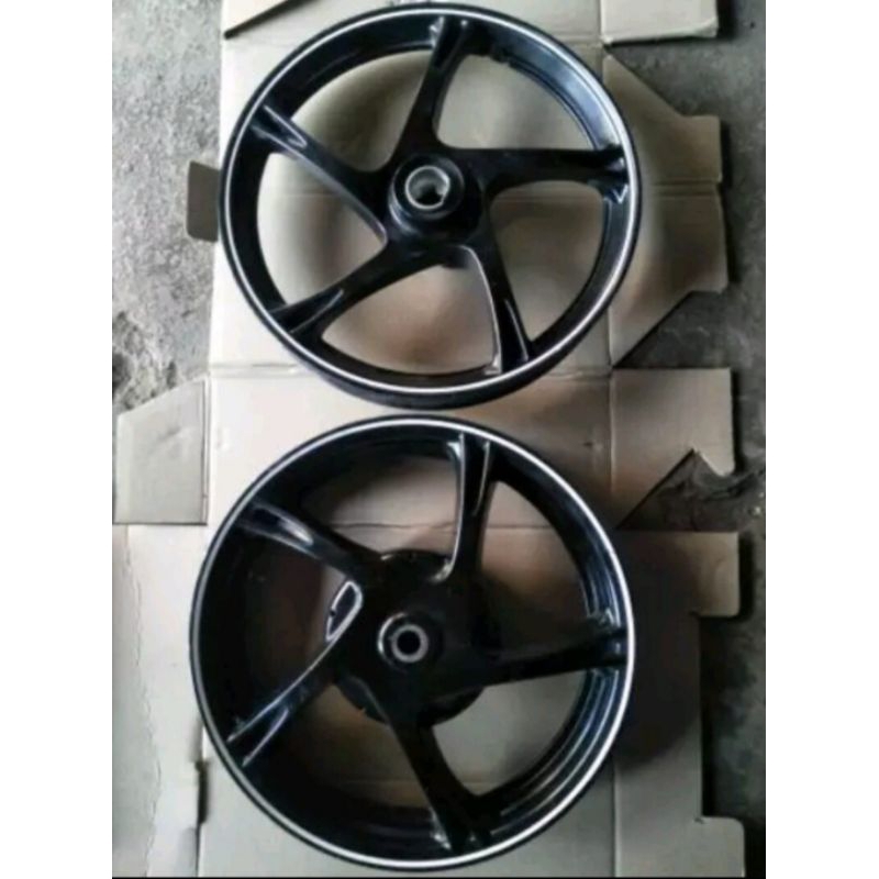 Velg Depan Belakang Yamaha Xeon Karbu/Xeon fi Original Copotan