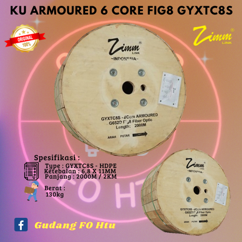 KU 6 CORE ARMOURED ZIMMLINK - G652D - 2000M
