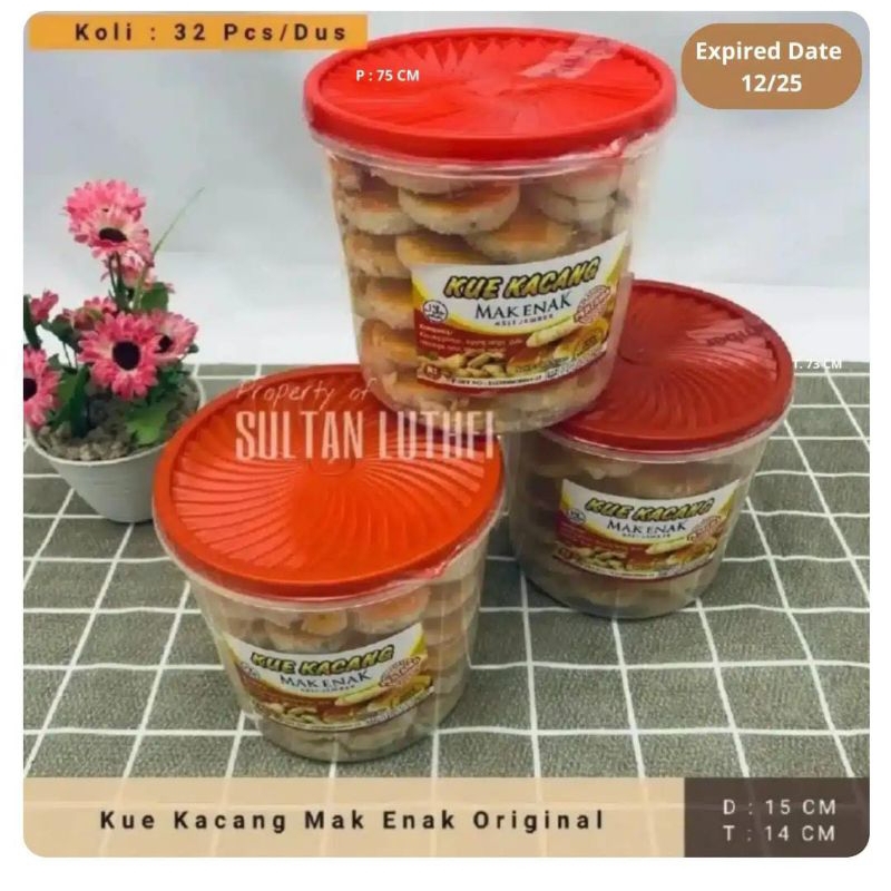 

kue kacang mak enak Original asli jember berat 950Gr kue kacang enak roti kacang kue lebaran jajanan lebaran