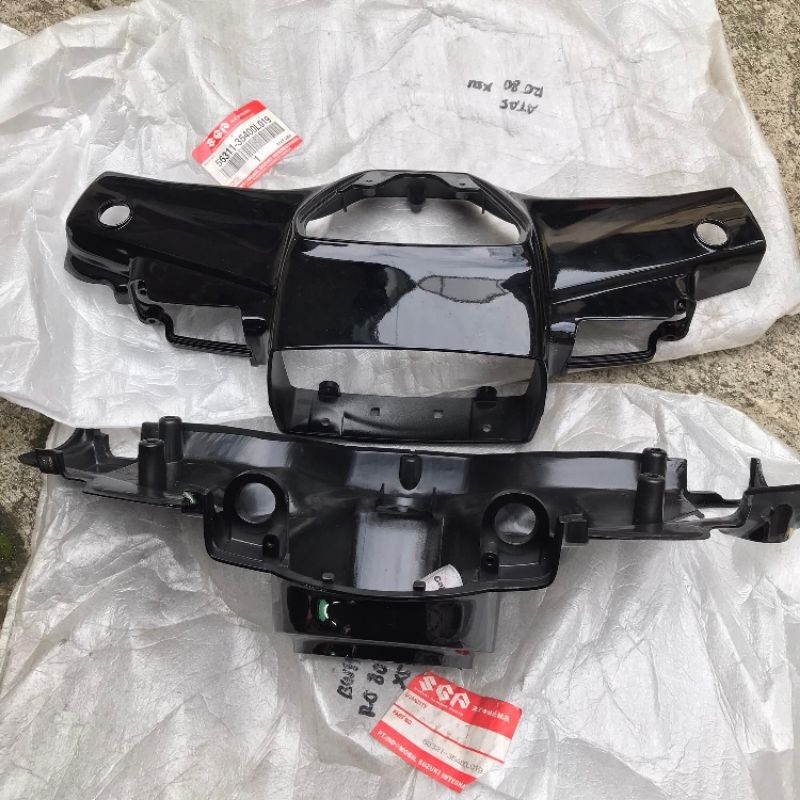 Batok Kepala Bodi Body Cover Lampu Depan Atas Bawah SUZUKI RC Bravo 80 100 Jet Colet Warna Asli Hita