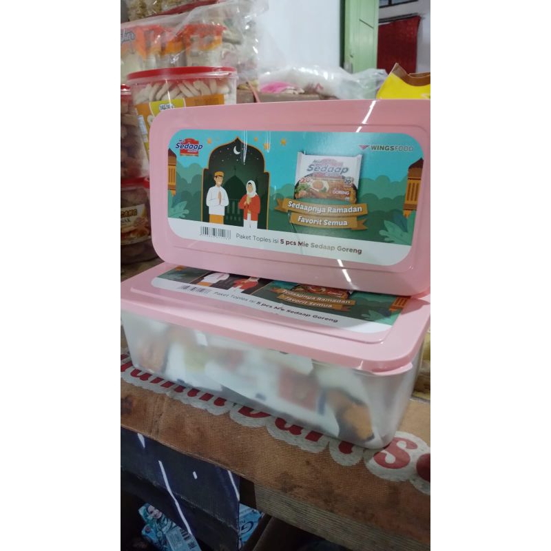 

paket toples mie sedap mix goreng dan rebus isi 5