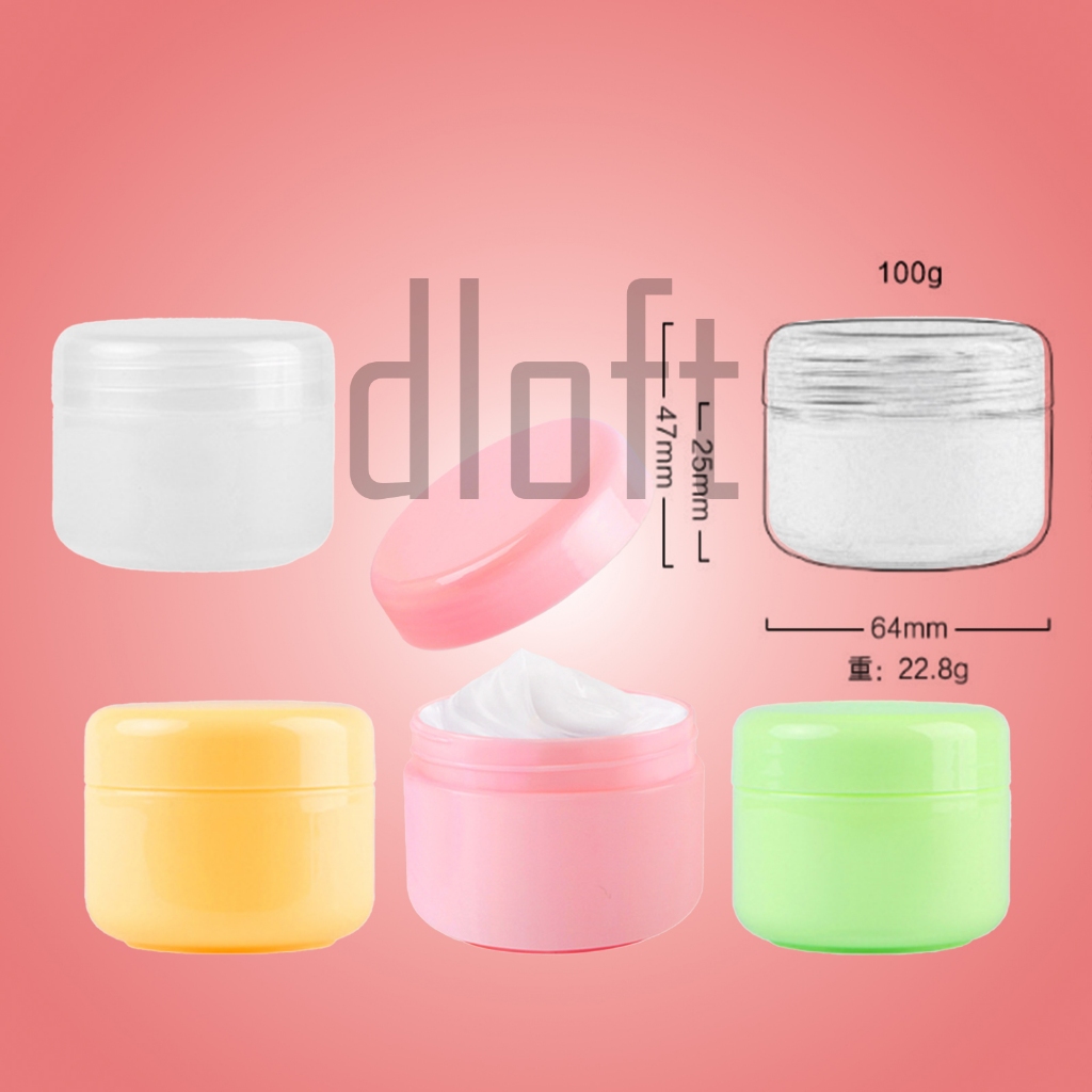 1pc Pot Cream 100gr kualitas halus/empty jar lulur/creambath-M100
