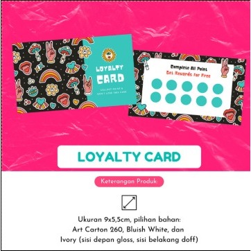 Loyalty Card / Stamp Voucher 2 Sisi Custom Design