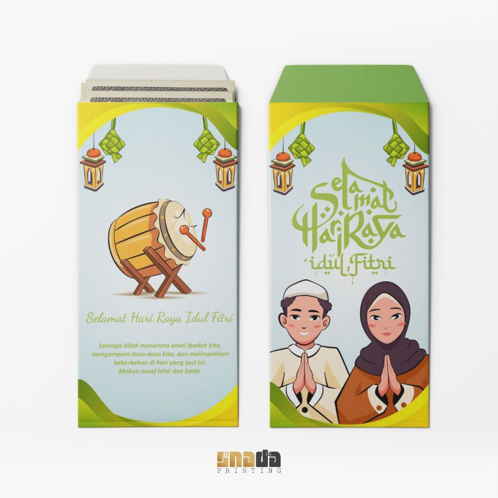 

Amplop Lebaran Idul Fitri Besar 8x16 cm Angpao Motif 2025 Uang Tanpa Dilipat