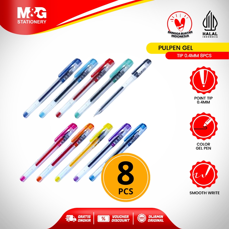 

M&G Gel Pulpen Menulis Lebih Halus Tip 10 Varian Warna Tidak Mudah Bocor Cocok untuk Menulisa Catatan dan kegiatan Kantor
