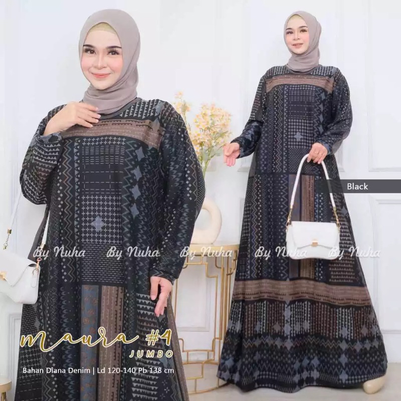 SALE Gamis Batik Wanita Terbaru Calvin Jeans Toraja Dotty Tarosa Tribal Zebra Maxy Adem Nyaman Dipak
