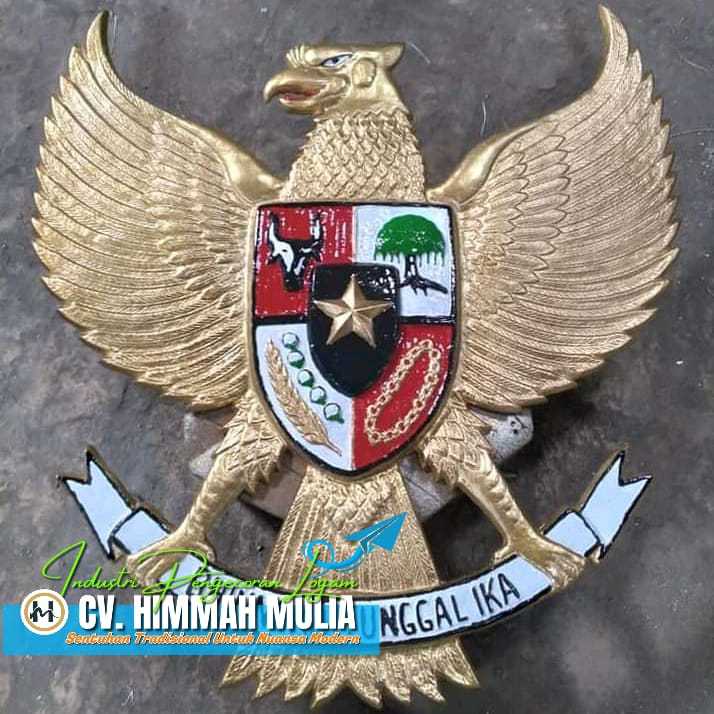 Lambang Garuda Pancasila Aluminium Hiasan Dinding